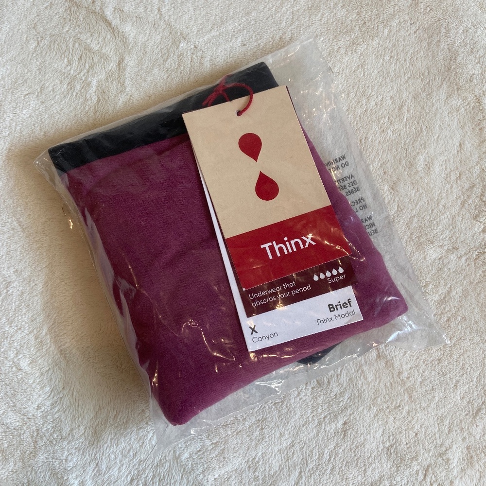 Thinx Brand Super Cotton Brief Period Underwear (Canyon Pink X)